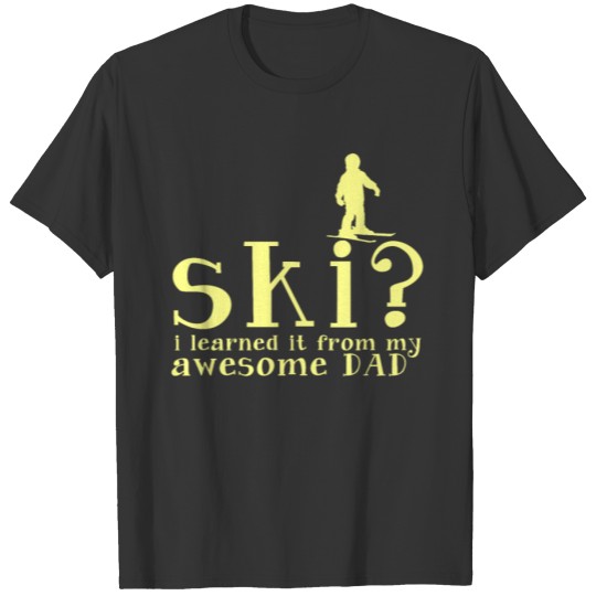 Skiing Ski Skis Skier Snow Winter Sports Kids Gift T-shirt