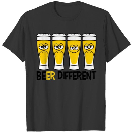 beer difference differnt happy two friends team co T Shirts