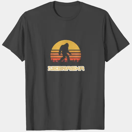 Bigfoot Nebraska State Sasquatch Yeti Believer T Shirts