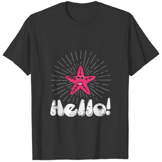 Hello Starfish first day cute illustration christm T-shirt
