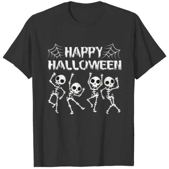Skeleton Dancing Yoga Happy Halloween T-shirt T-shirt