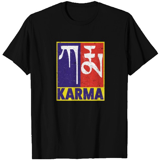 Karma Tibetan Word Text T Shirts