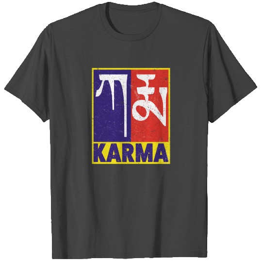 Karma Tibetan Word Text T Shirts