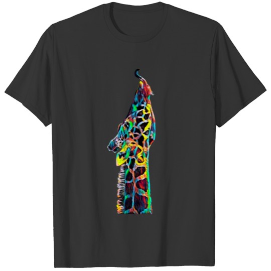 Funny Giraffe Colored Design Africa Jungle Party T Shirts