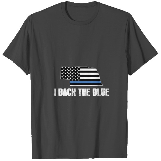 Nebraska Police Appreciation Thin Blue Line I T Shirts