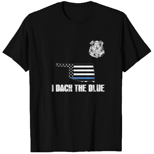 Oklahoma Police Appreciation Thin Blue Line I T Shirts