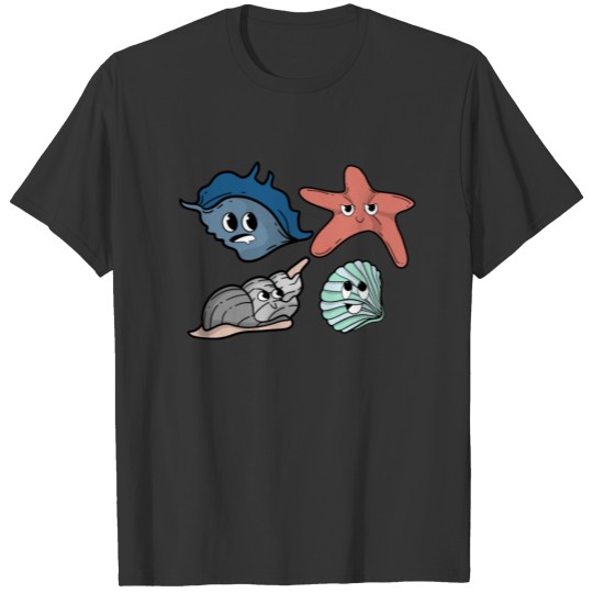 seashells starfish marine sea gift idea T-shirt