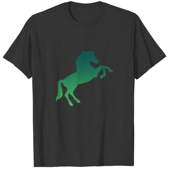 Horse graphic dark green T Shirts