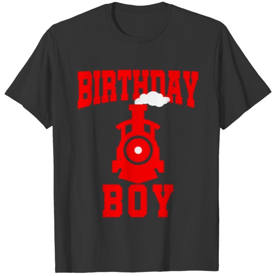 Birthday boy trains model railroad T-shirt