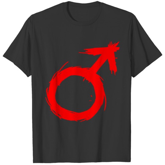 Alchemy symbol Mars (iron) red T-shirt