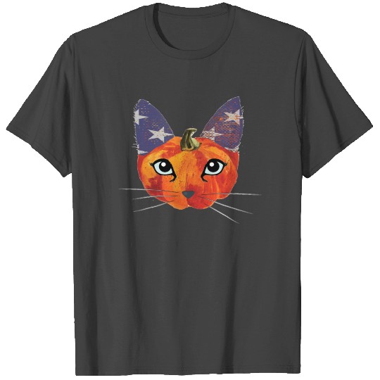 Cat Pumpkin Halloween T Shirts