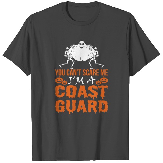 You Cant Scare Me Im Coast Guard Halloween T Shirts
