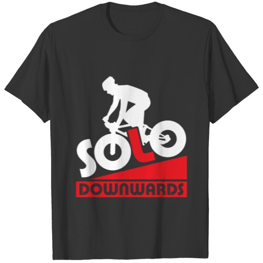 Solo Downwards Downhill Bicycle christmas T-shirt