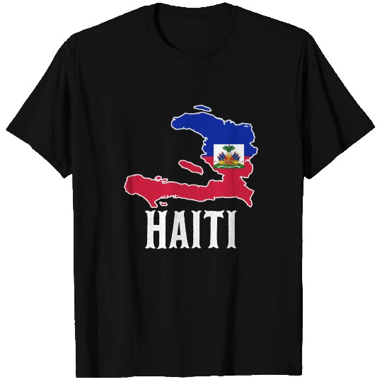 Haiti Haitian Map Roots Emblem Pride Symbol Flag T Shirts