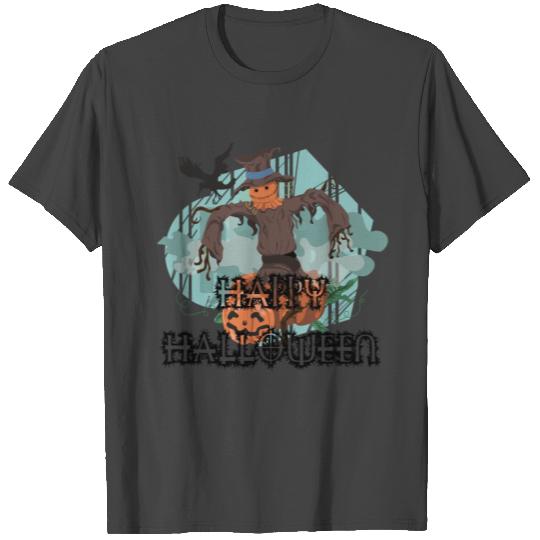 HAPPY HALLOWEEN SCARECROW T Shirts
