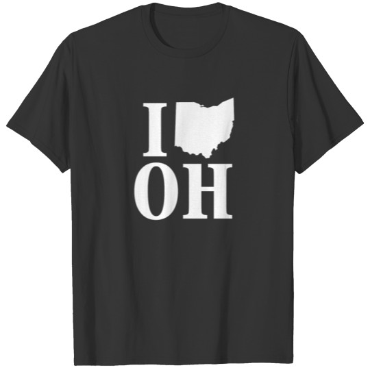 I Heart Ohio graphic design T-shirt