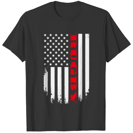 Patriotic Rugby Player - Flag T-shirt