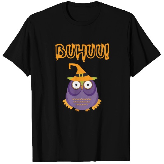 Halloween owl buhuu orange T Shirts