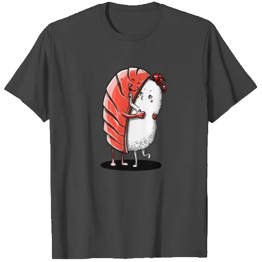 Sushi Hug T Shirts Japanese Kawaii Tuna Rolls