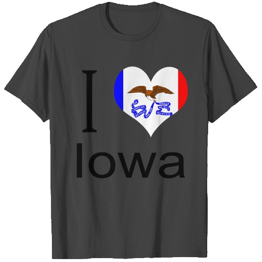 I Love Iowa Heart Country USA gift flag T Shirts