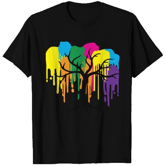 Rainbow tree T Shirts