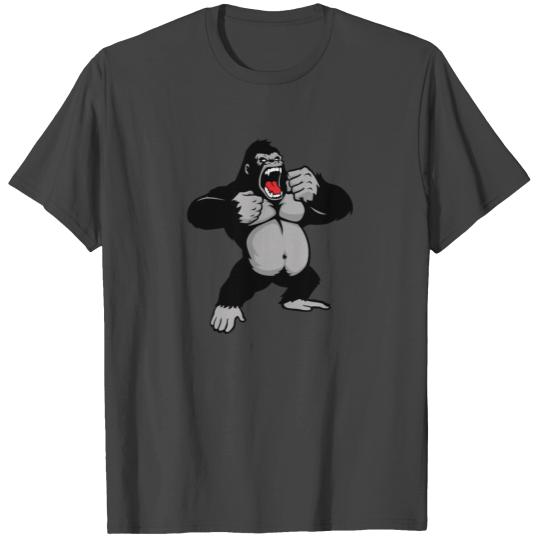 Gorilla Standing, Gorilla Face, Monkey, Ape, T Shirts