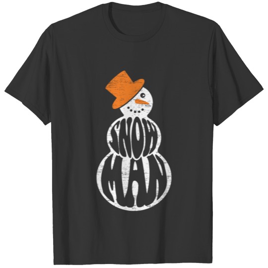 Orange Snowman cool gift christmas winter T Shirts