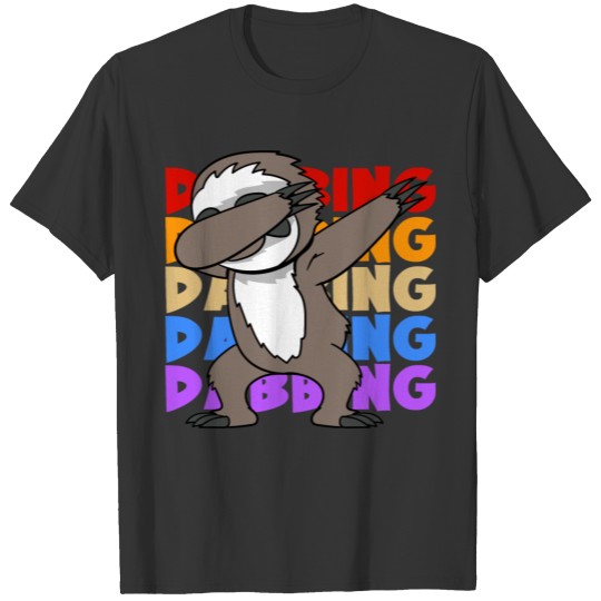 Retro Vintage Pop Art Style Dabbing Dab Sloth T-shirt