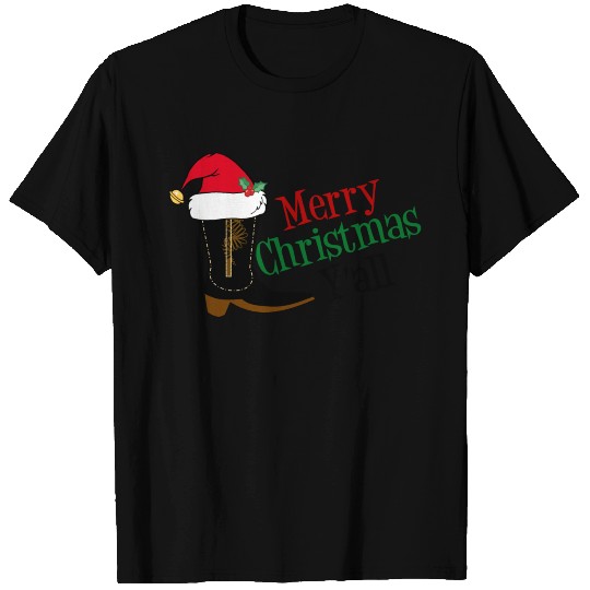 Merry Christmas Y'all Cowboy T Shirts