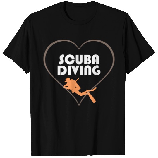 Scuba diving heart love T Shirts