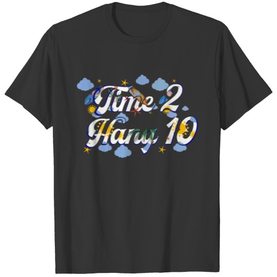 Time 2 Hang 10 Vintage Retro Surfing Beach Surf T-shirt