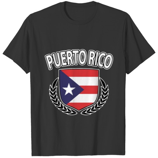 Puerto Rico Ladies Puerto Rico Crest With Olive Br T Shirts