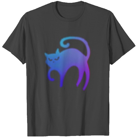 Halloween cat blue purple T Shirts