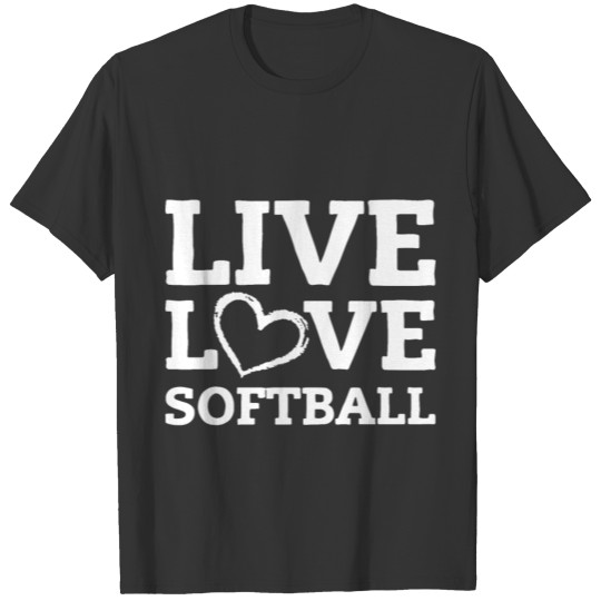 live love softball baseball T-shirt