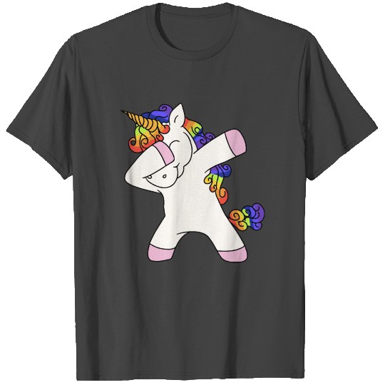unicorn cute dabbing funny dad dance rainbow unico T Shirts