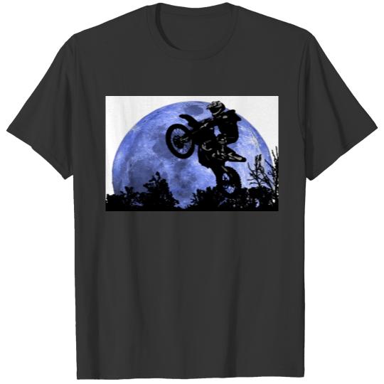 Motorcycle and the moon T-shirt