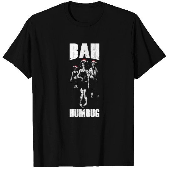 Bah Humbug Zombie Santa Hat Scrooge Grumpy Grouch T Shirts