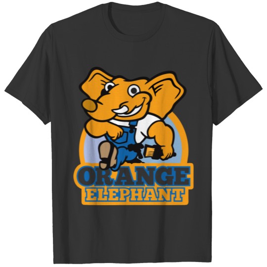 Orange elephant T-shirt