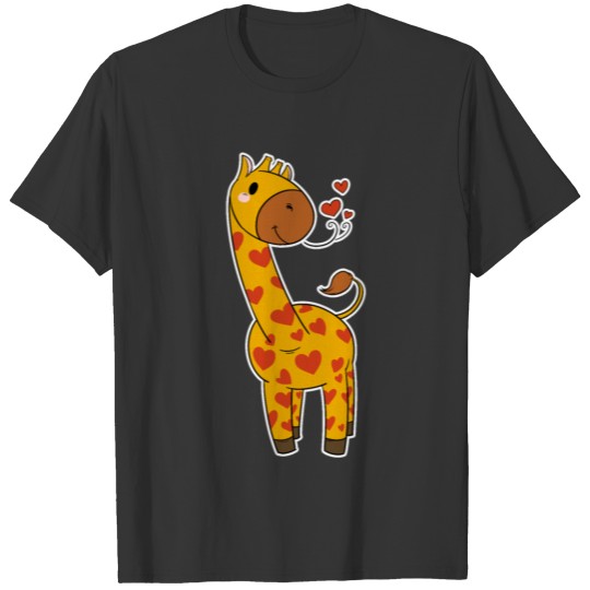 Cute Baby Giraffe Stuffed Animal Little Heart Gift T Shirts