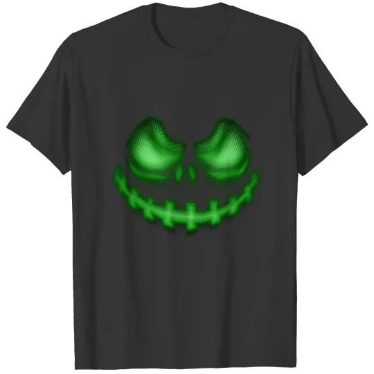 Halloween pumpkin green dotted T Shirts