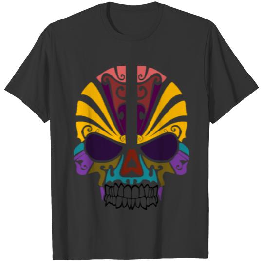 Skull Color Smash cool hardcore halloween horror T-shirt