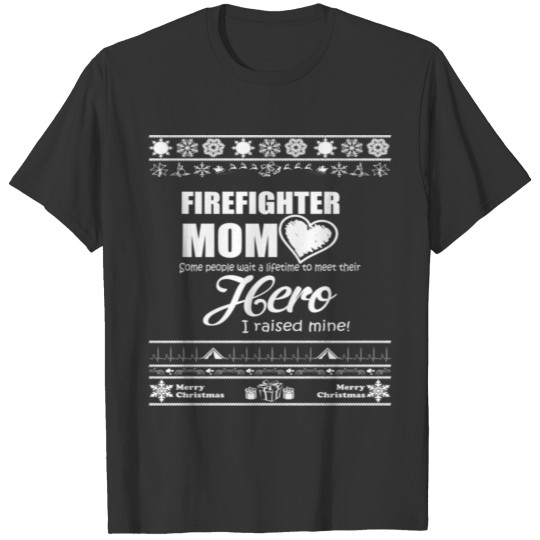 Merry Christmas Firefighter Mom T Shirts