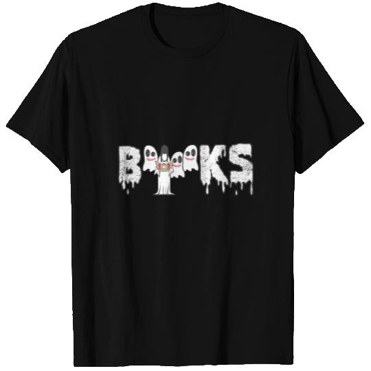 Booooks Book Reading Costume Halloween Ghost Gift T Shirts