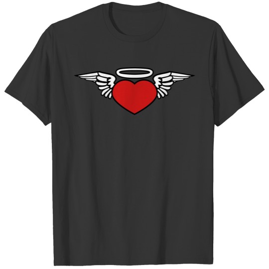 heart wings dead death flying god halo shirt angel T-shirt