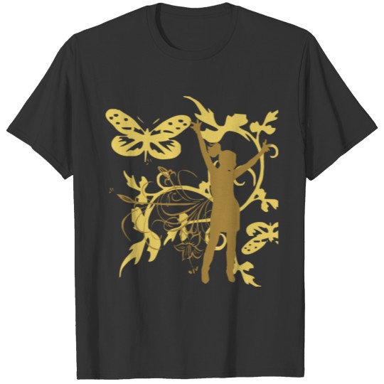 Golden butterfly T-shirt