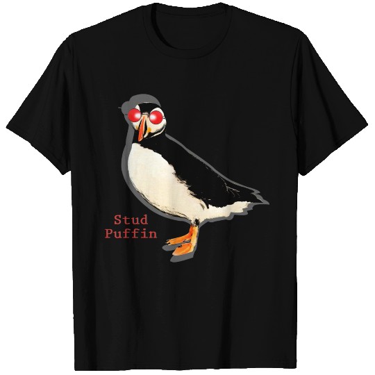 Funny Puffin - Stud Bird Seafowl Alcidae Humor T Shirts