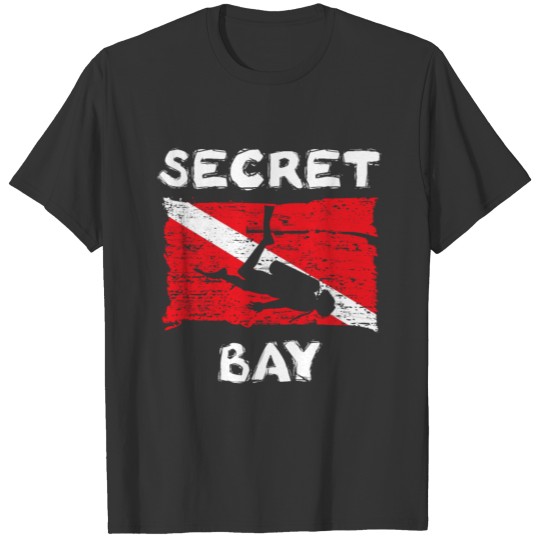 Secret Bay Diving Flag funny women T-shirt