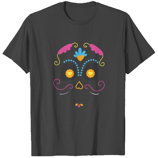 Sugar Skull Face funny Day of the Dead T Shirts