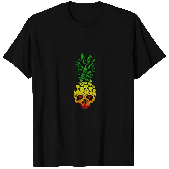 Tropical Pineapple Skull T Shirts