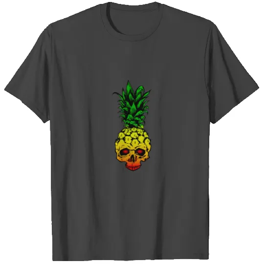 Tropical Pineapple Skull T Shirts
